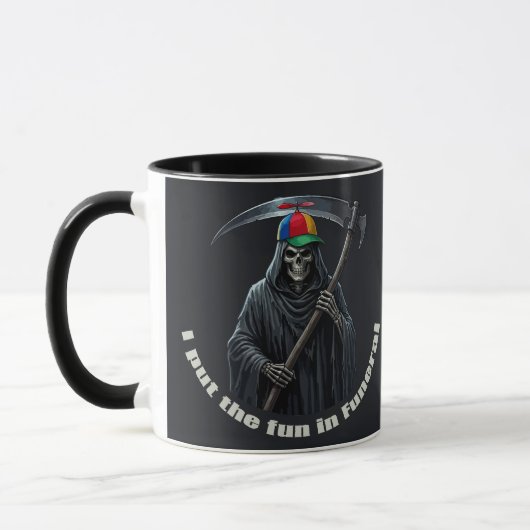 Ich bringe den Spaß ins Begräbnis Tasse (Links)