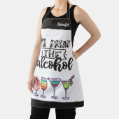 Ich bringe die alkoholischen bunten Cocktails humo Schürze (InSitu)