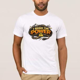 Ich bringe die Power Elektriker Industrielles Kabe T-Shirt