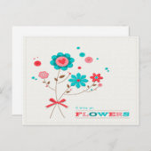 Ich bringe dir Blume Postkarte (Vorne/Hinten)