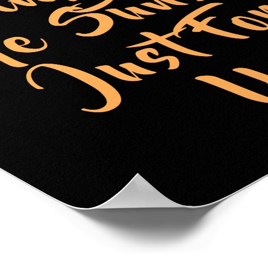 Ich bringe dir den Sonnenuntergang nur für dich. K Poster (Ecke)