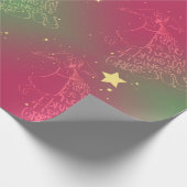 "Ich bringe dir Dinge..." Angel Green Pink Geschenkpapier (Ecke)