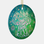 "Ich bringe euch eine frohe Botschaft" Engel-Schmu Keramik Ornament (Rechts)