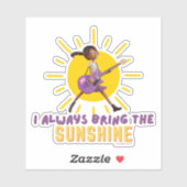 Ich bringe immer den Sonnenschein Aufkleber (Blatt)