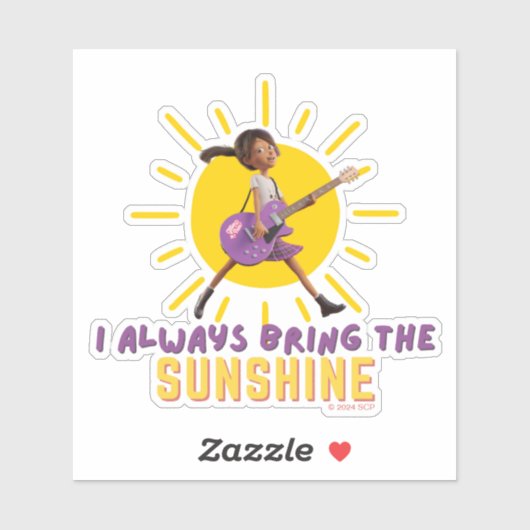 Ich bringe immer den Sonnenschein Aufkleber (Blatt)