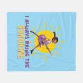 Ich bringe immer den Sonnenschein Fleecedecke (Vorderseite (Horizontal))