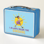 Ich bringe immer den Sonnenschein Metall Brotdose (Rückseite)