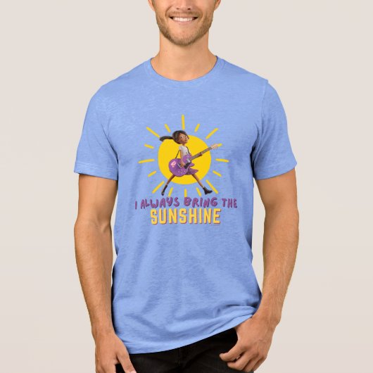 Ich bringe immer den Sonnenschein Tri-Blend Shirt (Vorderseite)