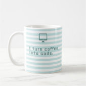 Ich bringe Kaffee in Code. Tasse des Programmierer (Links)