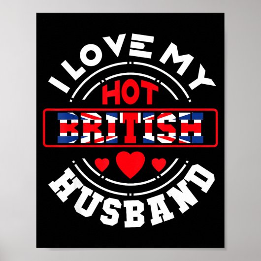 Ich britischer Ehemann Union Jack Poster (Vorne)