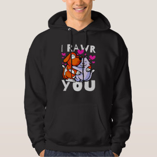 Ich brülle dich mit einer Katze und einem Hund zum Hoodie
