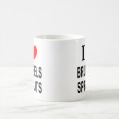 ICH ❤️ BRÜSSEL SPROUTS I LIEBE BRÜSSELER SPROUTEN KAFFEETASSE (Mittel)