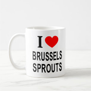ICH ❤️ BRÜSSEL SPROUTS I LIEBE BRÜSSELER SPROUTEN KAFFEETASSE