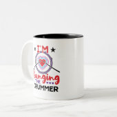 Ich bumme die Drummer Funny Ehefrau Girlfriend Zweifarbige Tasse (Vorderseite Links)