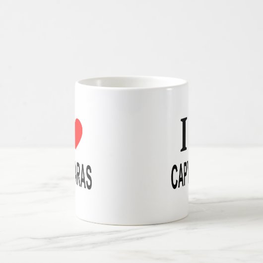 ICH ❤️ CAPYBARAS I LIEBE CAPYBARAS I HERZ CAPYBARA KAFFEETASSE (Mittel)
