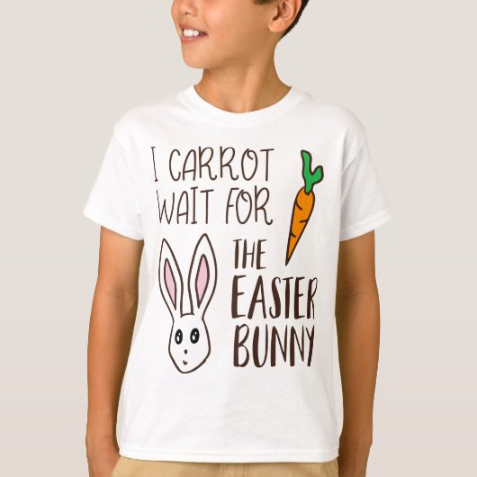 Ich Carrot warte auf das Osterhasen-sonnige, humor T-Shirt (Vorderseite)