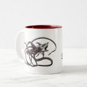 ICH CHOMP für Sharktopus Zweifarbige Tasse (Vorderseite Links)