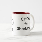 ICH CHOMP für Sharktopus Zweifarbige Tasse (VorderseiteRechts)