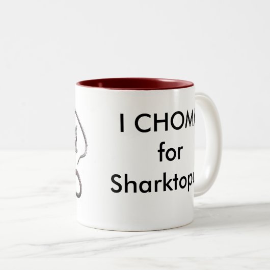 ICH CHOMP für Sharktopus Zweifarbige Tasse (VorderseiteRechts)