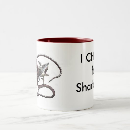ICH CHOMP für Sharktopus Zweifarbige Tasse (Mittel)