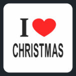 ICH ❤️ CHRISTMAS I LIEBE CHRISTMAS I HERZ CHRISTMA QUADRATISCHER AUFKLEBER<br><div class="desc">ICH ❤️ CHRISTMAS I LIEBE CHRISTMAS ICH HERZ CHRISTMAS - Tu's?</div>