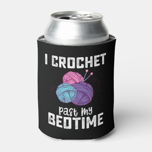 Ich Crochet habe mein Schlafzimmergekotzen zugetan Dosenkühler (Kanne Vorderseite)