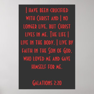 Ich Crucified mit 2:20 Christus… Galatians Poster