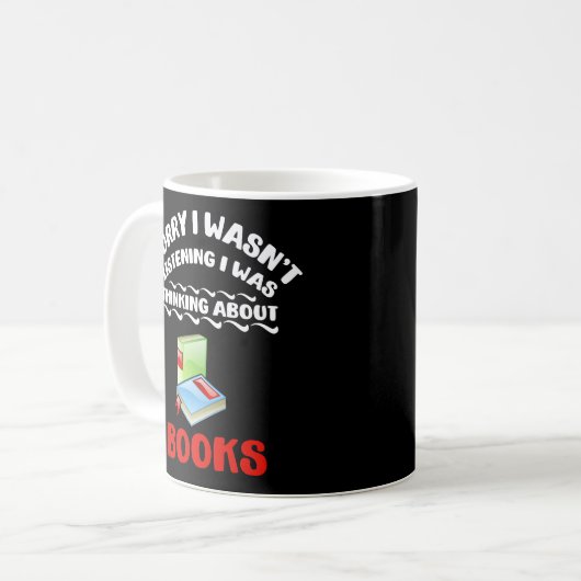 Ich dachte an Buch-Leser Kaffeetasse (Vorderseite Links)