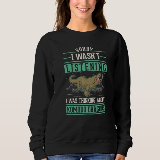 Ich dachte an Komodo Dragons Monitor Lizard Sweatshirt (Vorderseite)