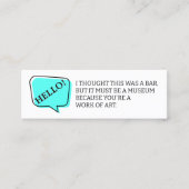 Ich dachte, das war ein Spaß beim Anrufen der Bar- Mini Visitenkarte (Vorderseite)