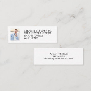 Ich dachte, dies war ein Bar Foto, das die Rufkart Mini Visitenkarte