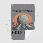 Ich dachte, es wäre ein Golfball Lustiger Golf Lie Golfhandtuch (Insitu)
