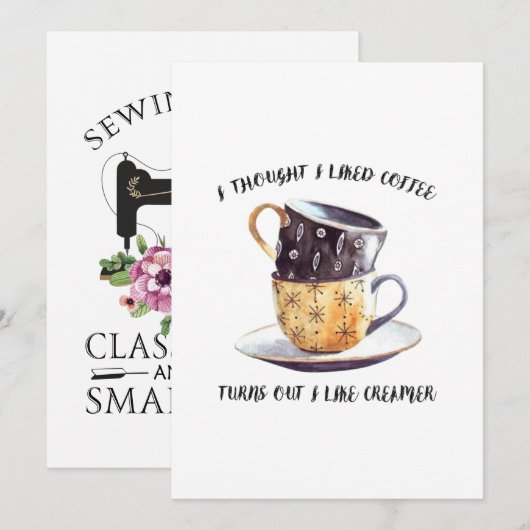 Ich dachte, ich mag Kaffee Einladung (Vorne/Hinten)