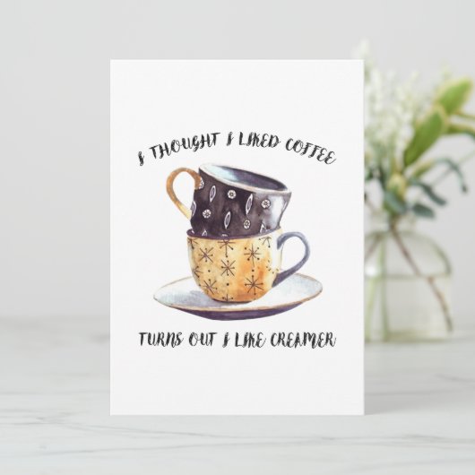 Ich dachte, ich mag Kaffee Save The Date (Stehend Vorderseite)