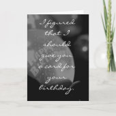 Ich dachte, ich sollte dir ein Auto geben... Karte (Vorderseite)