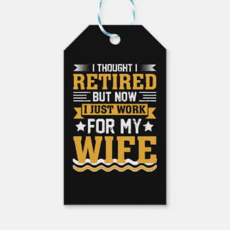 Ich dachte, ich wäre im Ruhestand, aber jetzt arbe Geschenkanhänger