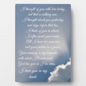 Ich dachte mit Liebe an Gedicht Fotoplatte (Vorderseite)