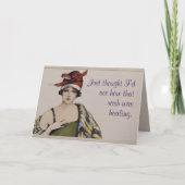 "Ich dachte nur, ich würde sehen, wie dieser Aussc Karte (Vorderseite)