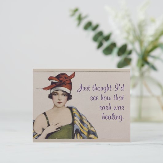 "Ich dachte nur, ich würde sehen, wie dieser Aussc Postkarte (Stehend Vorderseite)