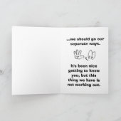 Ich dachte, Sie hätten heute Grußkarte Karte (Innenseite)