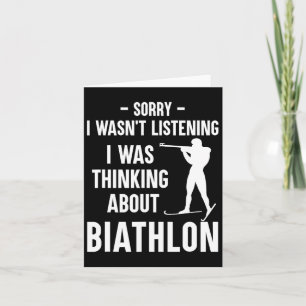 Ich dachte über Biathlon nach - Ski Shooting Bi Karte