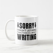 Ich dachte über das Schreiben nach Kaffeetasse (Links)