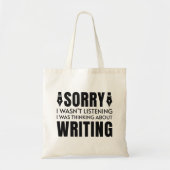 Ich dachte über das Schreiben nach Tragetasche (Vorne)