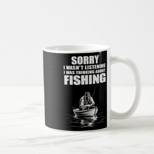 Ich dachte über den Fang von Funny Fisherman nach Kaffeetasse (Rechts)