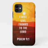" Ich danke dem Herrn Psalm 9:1'' Fall Case-Mate iPhone Hülle (Rückseite)