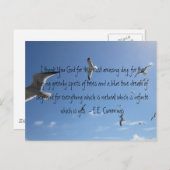 Ich danke dir, Gott...E.E. Kummings Postkarte (Vorne/Hinten)