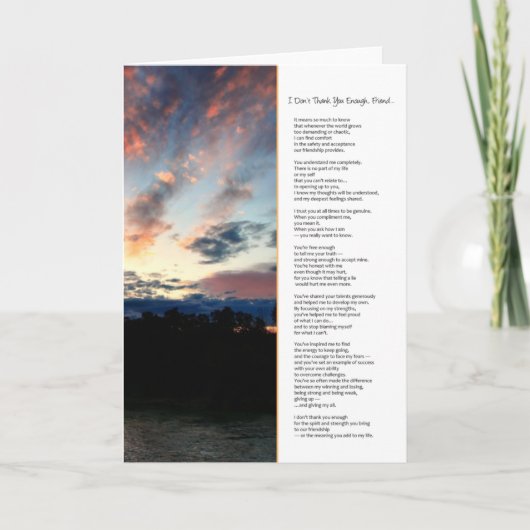 Ich danke dir nicht genug, Freund... (Vorderseite)