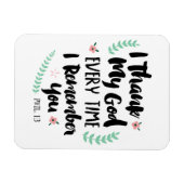 Ich danke Gott jedes Mal, wenn ich dich erinnere M Magnet (Horizontal)