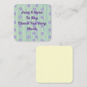 Ich danke Ihnen Mitteilungskarte (Vorne/Hinten)