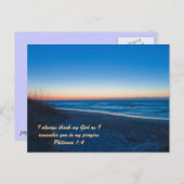 Ich danke immer meinem Gott, wie ich mich an dich Postkarte (Vorne/Hinten)